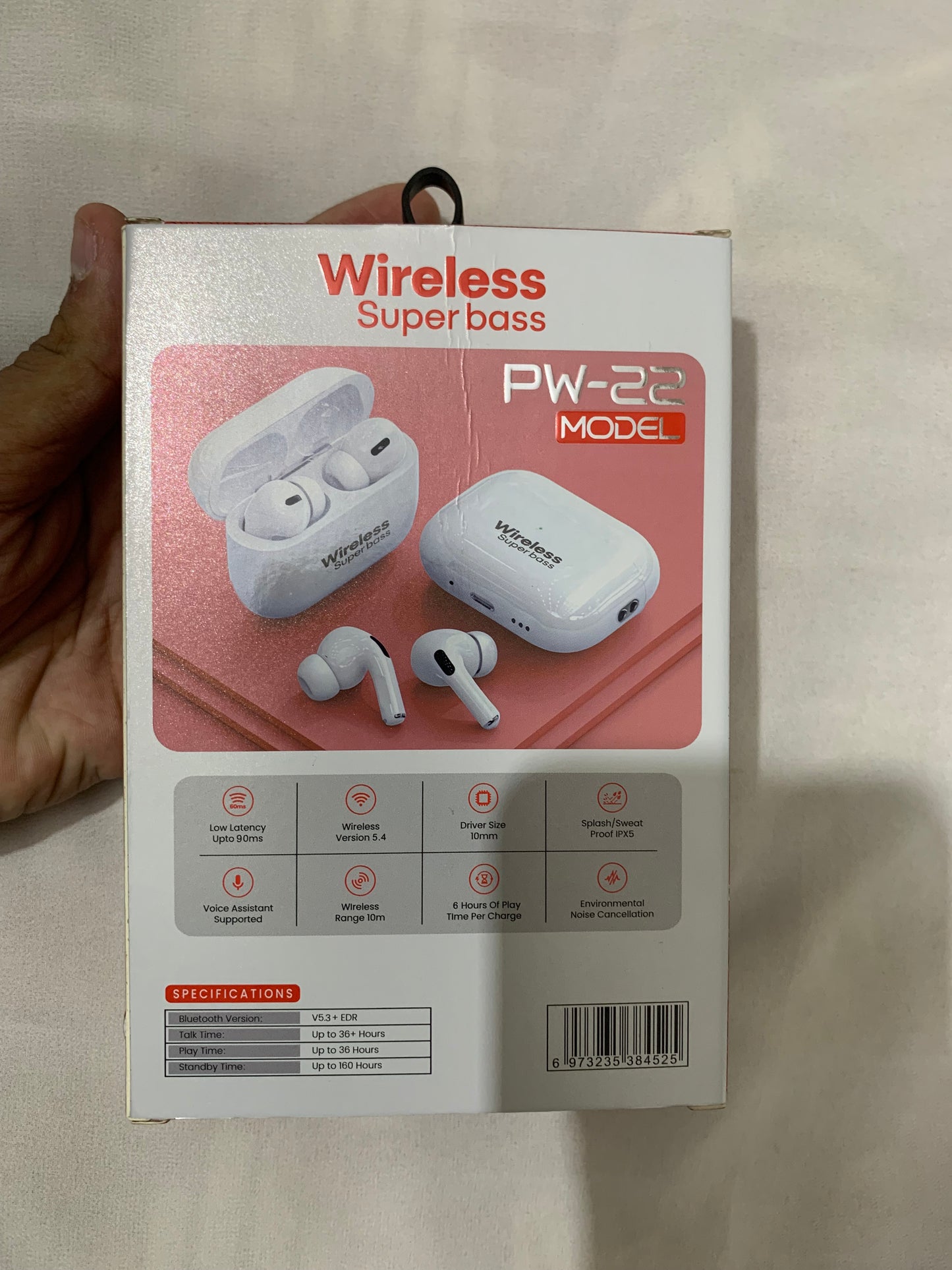 Super Bass EarBuds  With Excellent Noise Cancellation With Cover